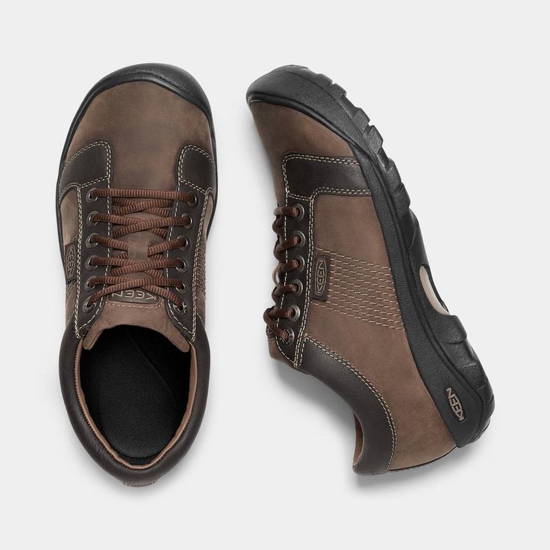 Keen Austin Deri Lace-up - Erkek Casual Ayakkabı - Kahverengi/Siyah - Türkiye (367859AWF)